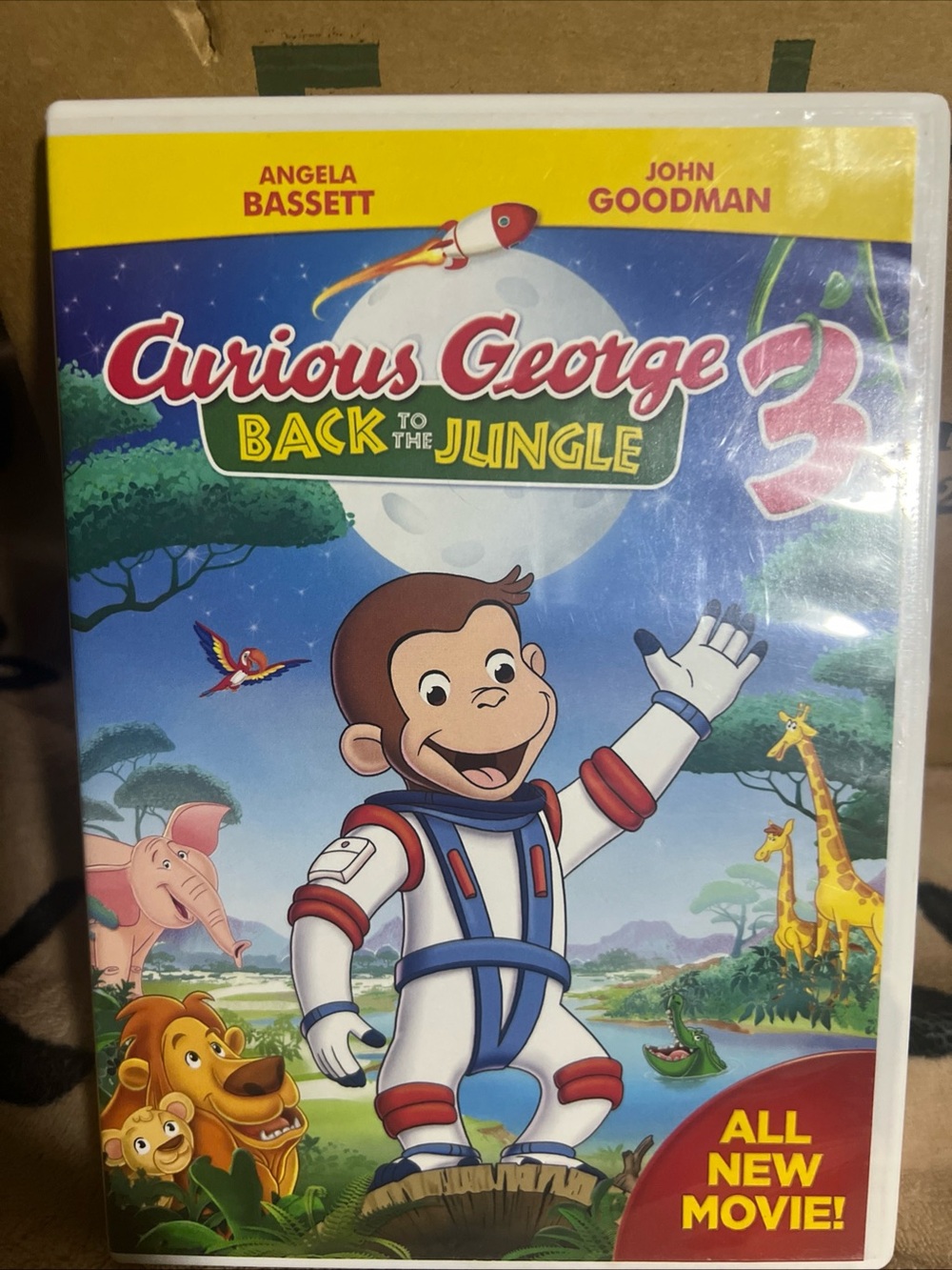 Universal Curious George Adventure DVD Cover — Yellow, Green, Blue Accents
